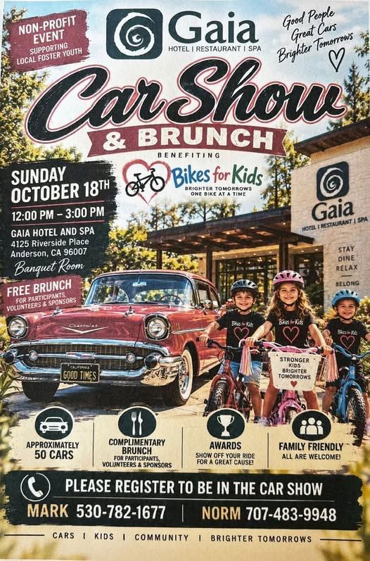 Bikes for Kids Car Show & Brunch event flyer