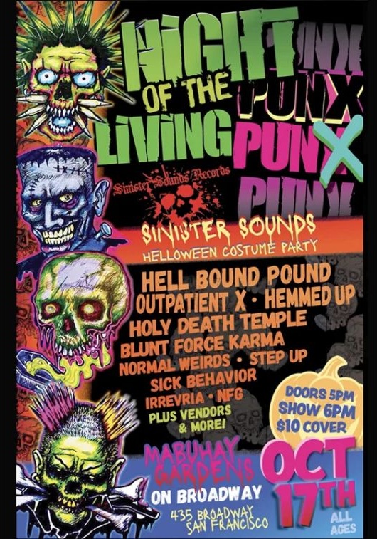 Night of the Living Punx event flyer