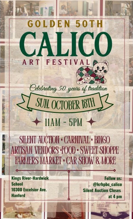 Golden 50th Calico Art Festival — Car & Truck Show event flyer