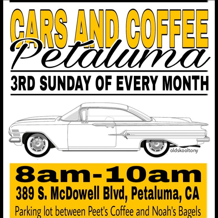 Petaluma Cars & Coffee event flyer