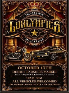 Lowlympics Trunk or Treat Car Show event flyer