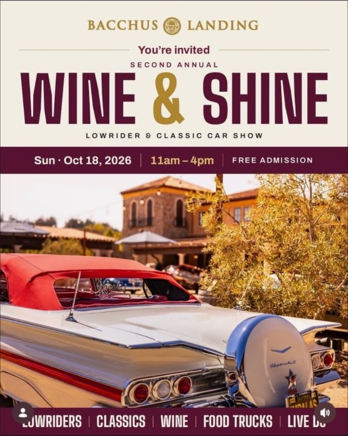 2nd Annual Wine & Shine — Lowrider & Classic Car Show event flyer