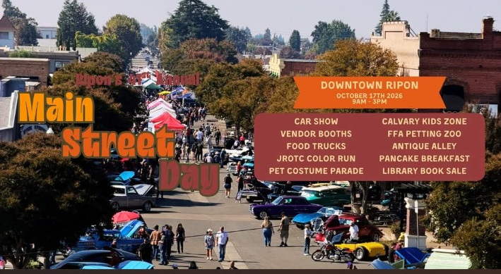 Ripon Main Street Day Car Show & Antique Faire event flyer