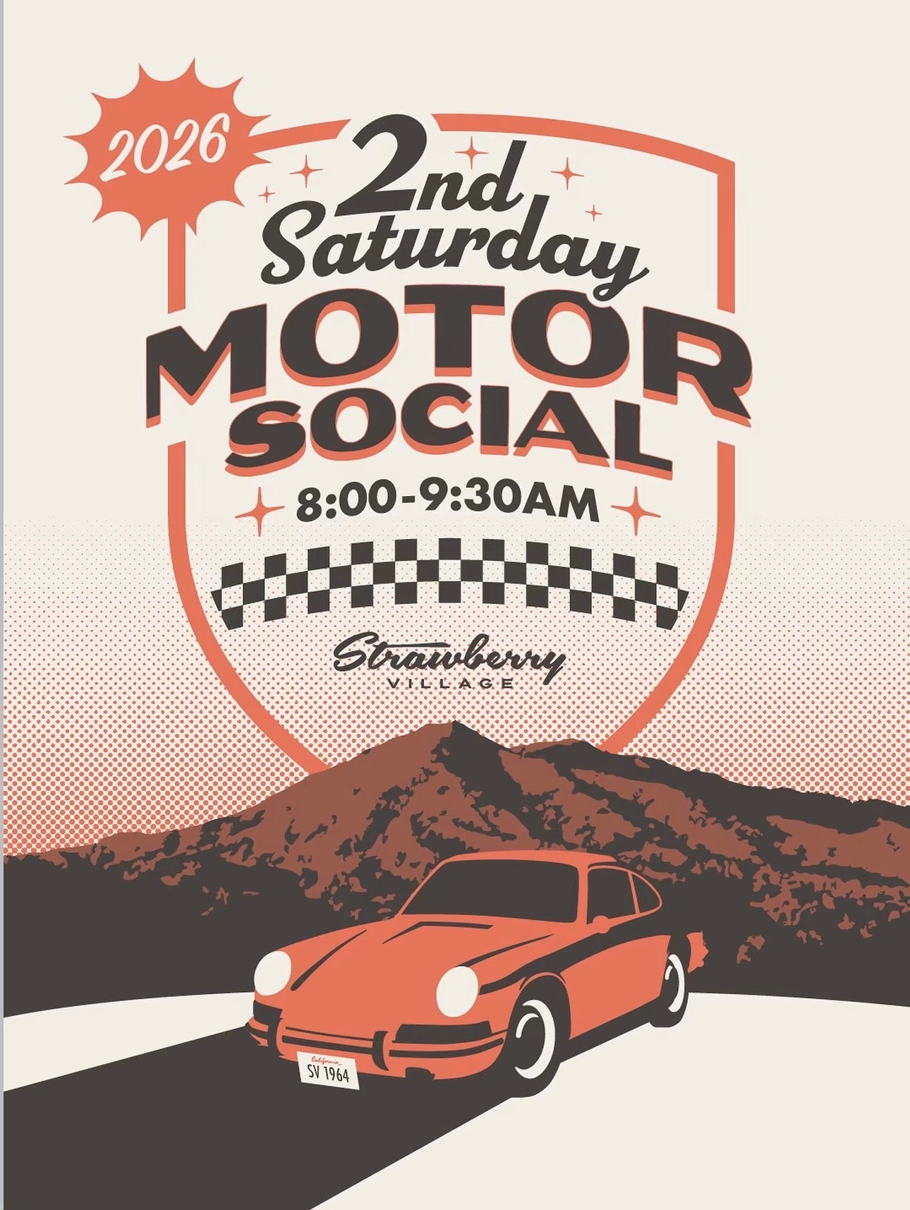 Second Saturday Motor Social event flyer