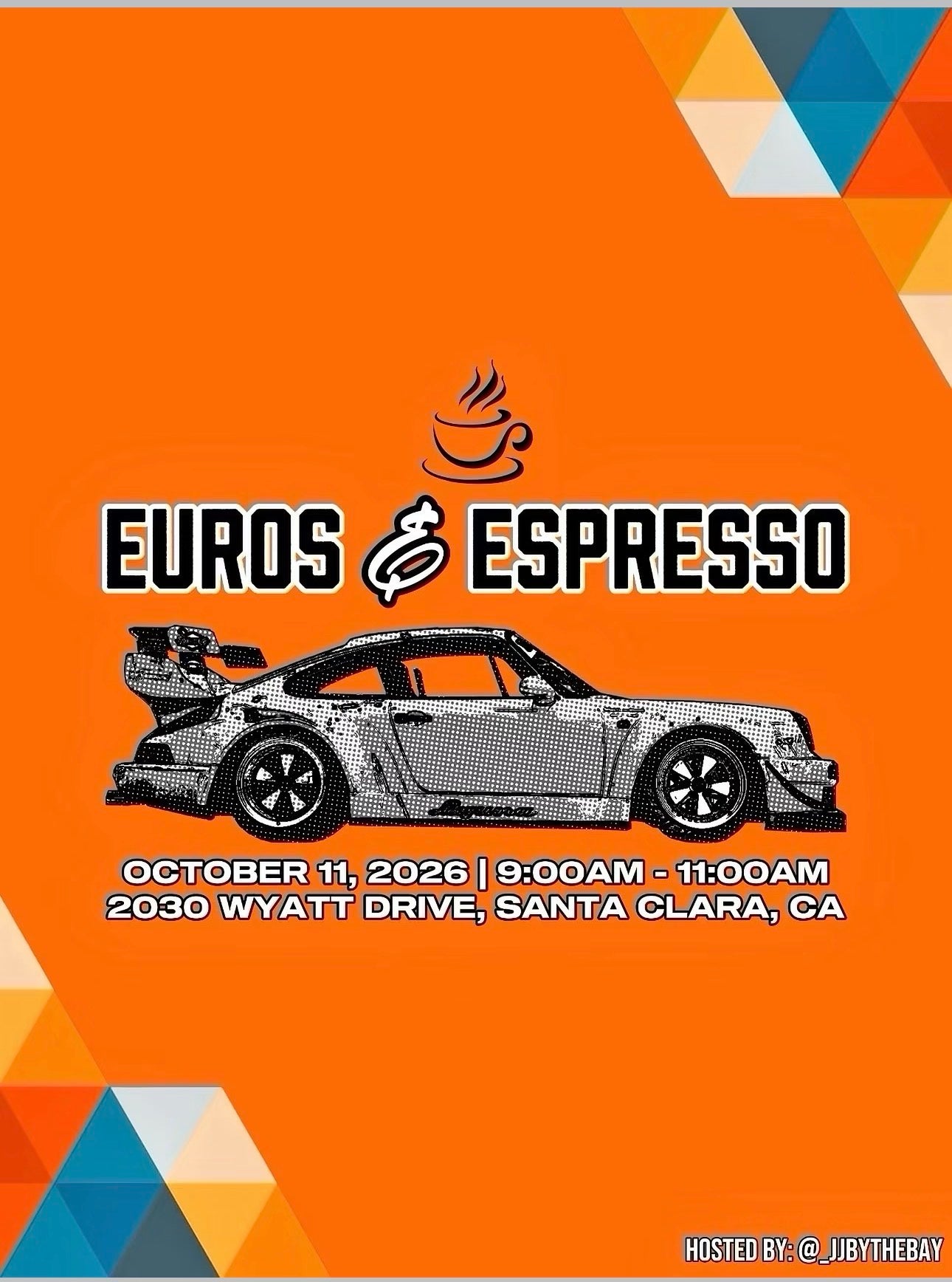 Euros and Espresso event flyer